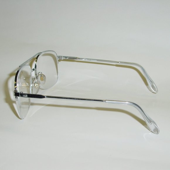 (NWT) Vintage 90's Square Metal Double Bridge Reading Glasses +1.00 - Picture 2 of 4